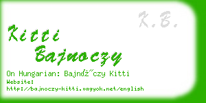 kitti bajnoczy business card